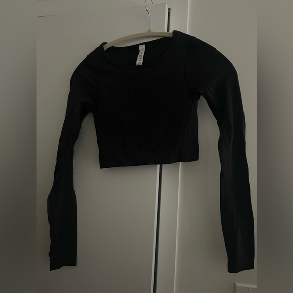 lululemon ebb to street long sleeve shirt black size 2 SOLD - Picture 2 of 13